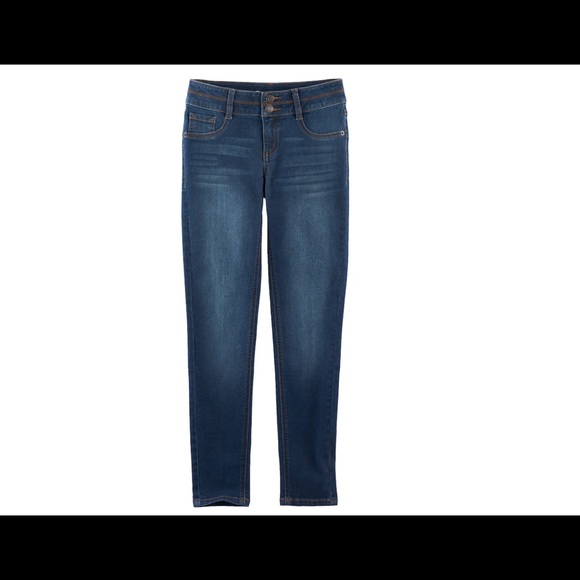 Girl’s MUDD Double Button Super Skinny Stretch Dark Wash Jeggings Size 12 NWT
